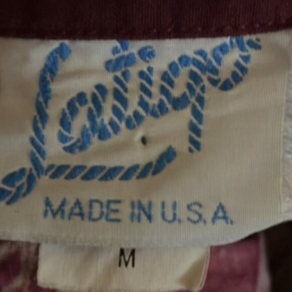 Vintage 80's Latigo Maroon Printed Western Shirt Button-Down Long Sleeves - Picture 11 of 12